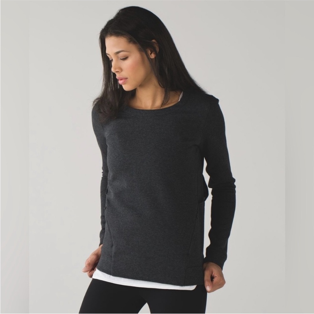 lululemon athletica &go Endeavor Heathered Black Sweatshirt